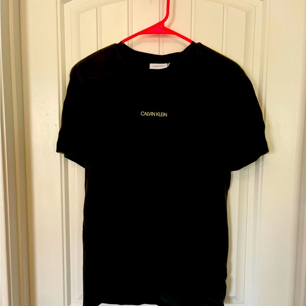 Calvin Klein Black Short Sleeve Tee Classic Crew Neck